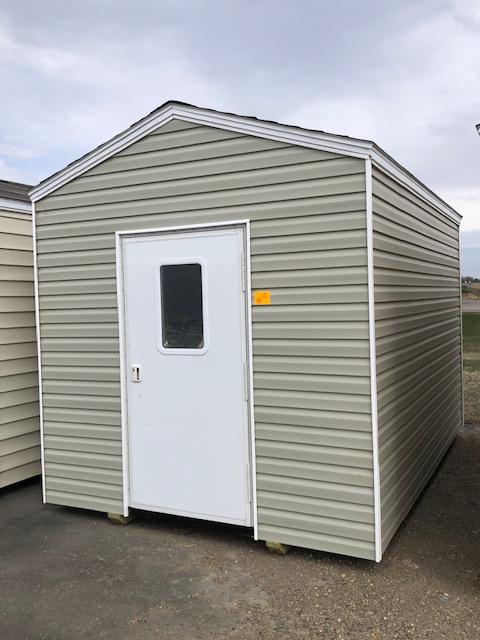 NEW 8' X 12' PORTABLE BUILDING, 36" WALK-IN DOOR,