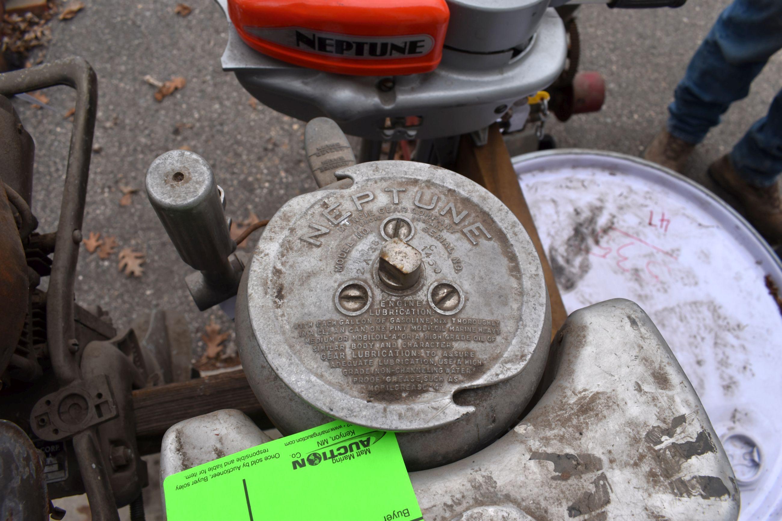 Neptune Boat Motor, Model 2A38, SN:1C450,