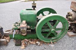 T&M Nelson Bros, 2.5HP Gas Engine, Upside Down Mag, Old Restoration, With Oiler