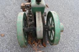 T&M Nelson Bros, 2.5HP Gas Engine, Upside Down Mag, Old Restoration, With Oiler