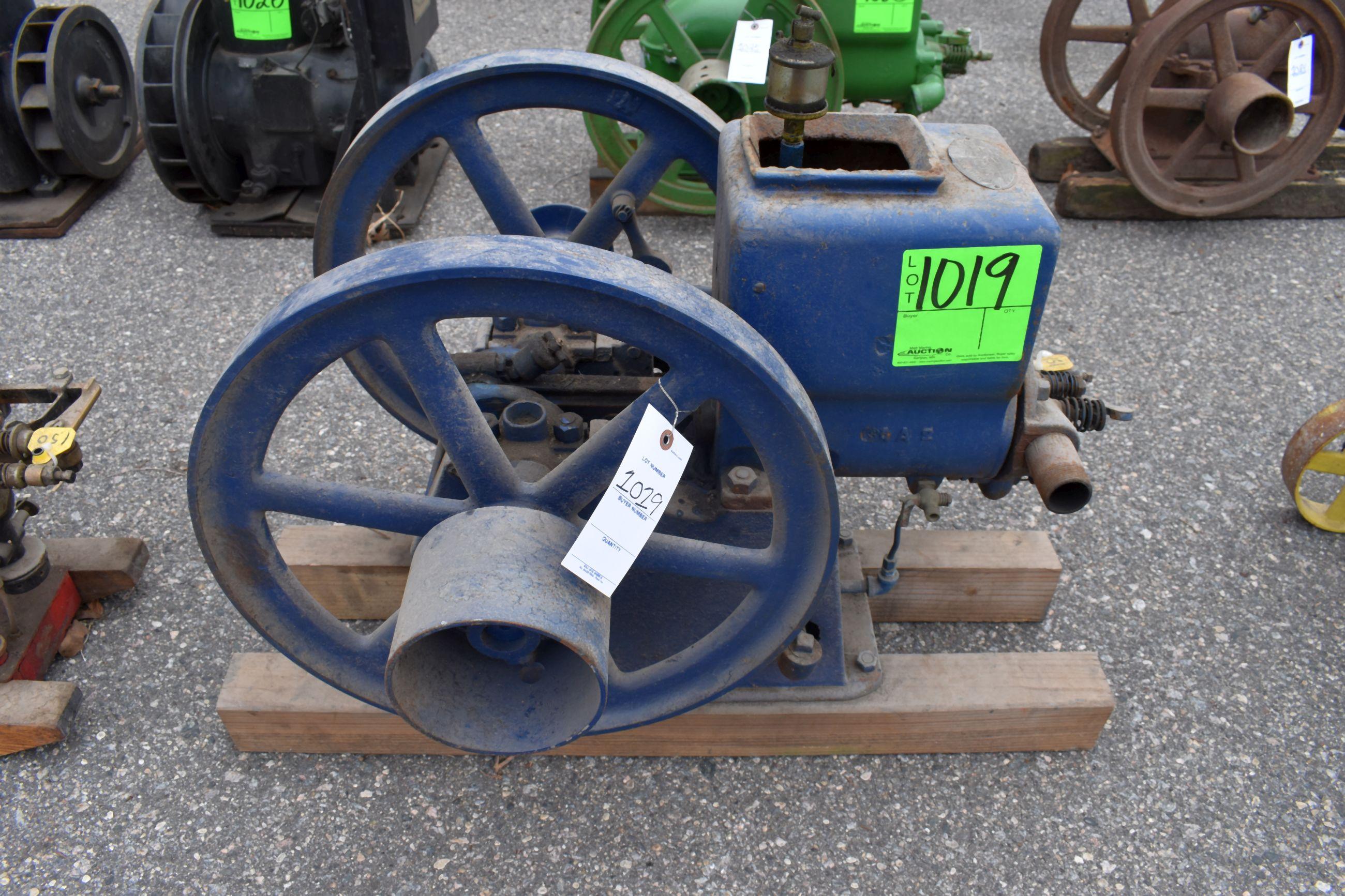 Downes Special 1 3/4HP Gas Engine, SN:33634, Webster Tri Puller Mag, Oiler,