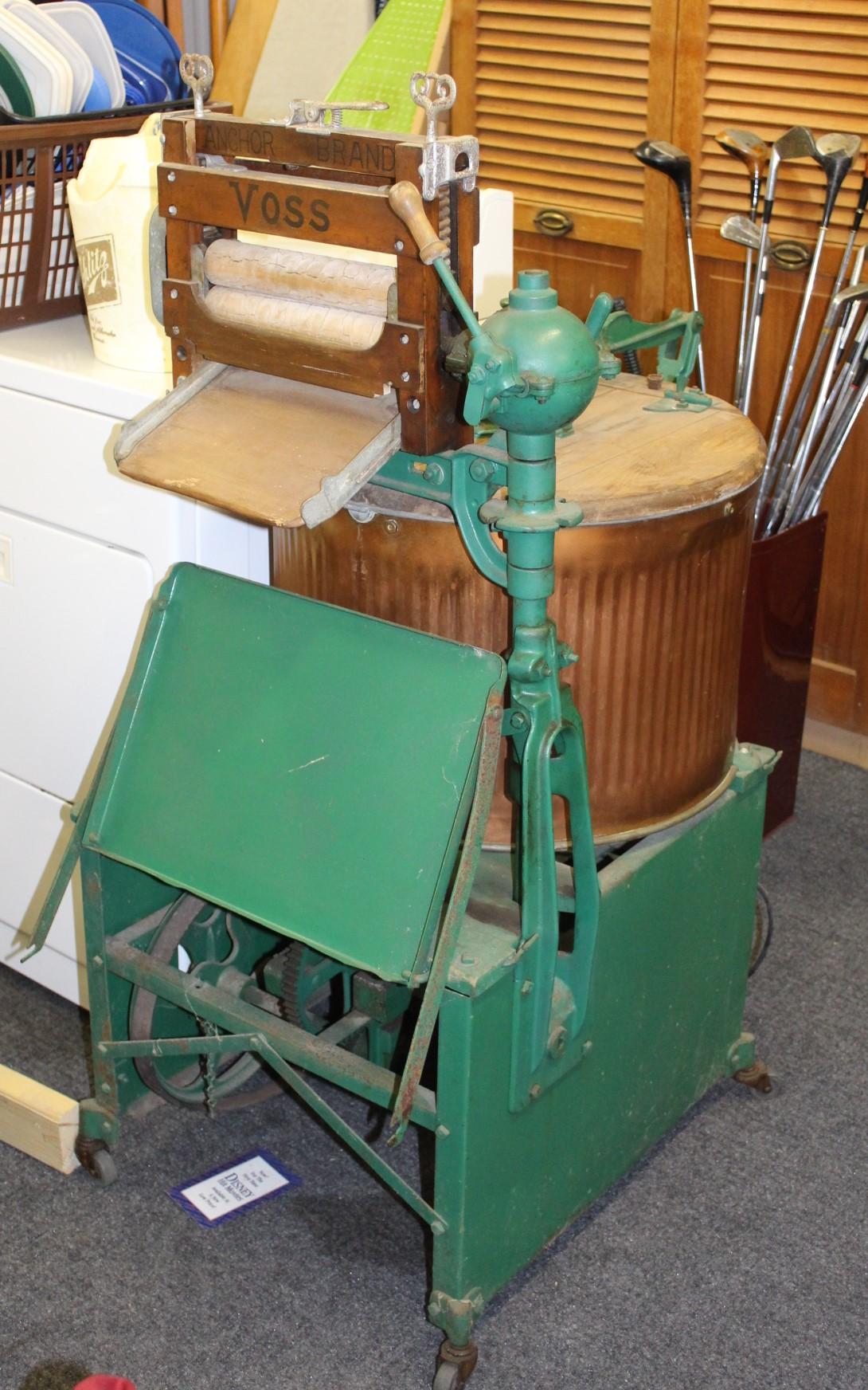 Vintage Wringer Washing Machine, Copper Tub