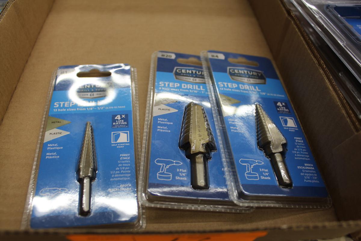 (3) CENTURY STEP DRILL BITS, 1/8 TO 7/8",