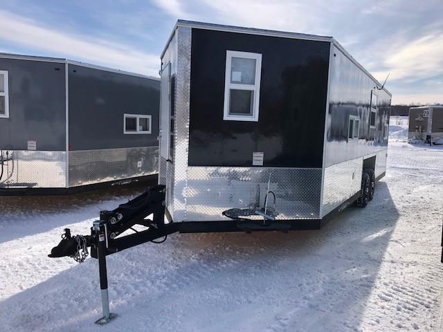 *** 2017 AMERICAN SURPLUS 8’ x 22’ V ICE CASTLE FISH HOUSE, TEBBEN HYD TANDEM AXLE FRAME,