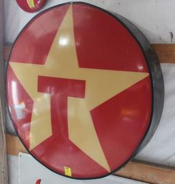 Texaco single sided plastic sign, 33" diameter