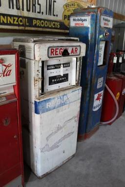 Wayne Model 505 gas pump, one insert glass broken and one missing SN: 31993