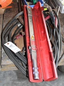 SNAP-ON TORQUE WRENCH; JUMPER CABLES