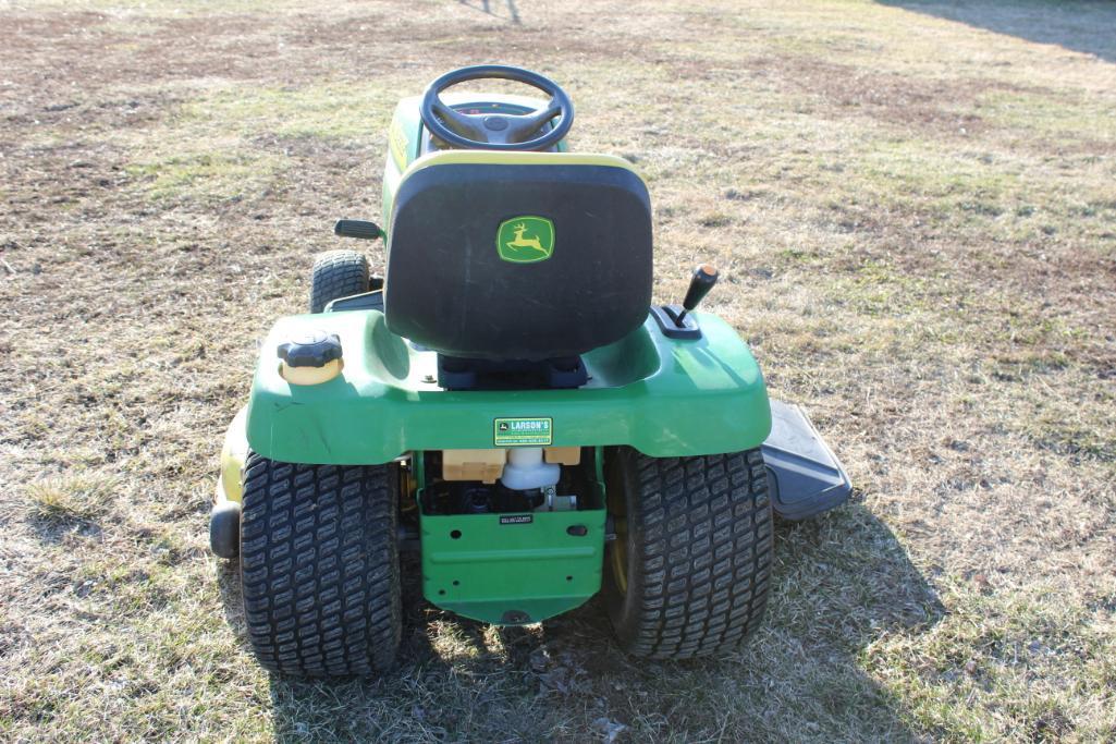 John Deere LX280 Lawn Tractor, 48" Deck, 18 HP, 667 Hours Showing, Weak Trans.