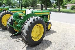 1957 John Deere 420T Tractor, NF, 14.9-28 Near New Tires on Power Adj Steel