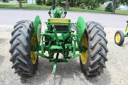 1957 John Deere 420T Tractor, NF, 14.9-28 Near New Tires on Power Adj Steel