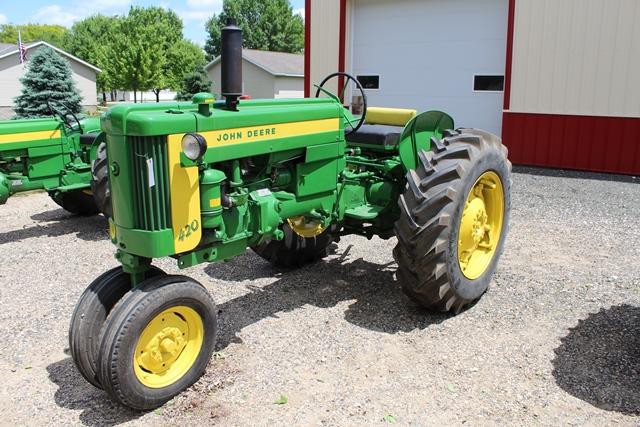 1957 John Deere 420T Tractor, NF, 14.9-28 Near New Tires on Power Adj Steel