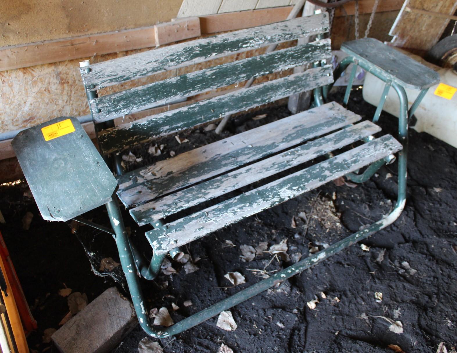 WOOD SWINGING BENCH