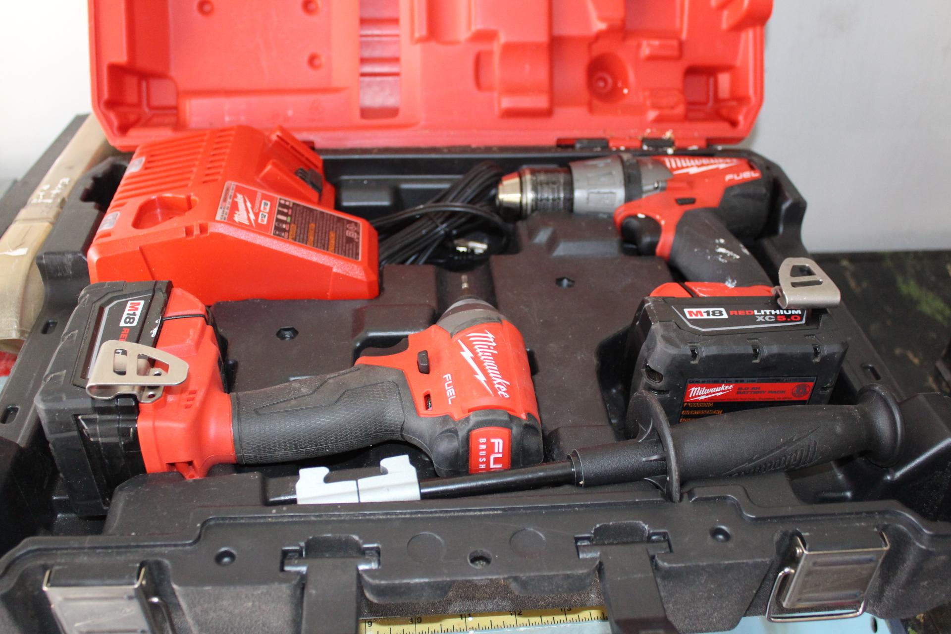 MILWAUKEE M-18 FUEL CORDLESS DRILL AND