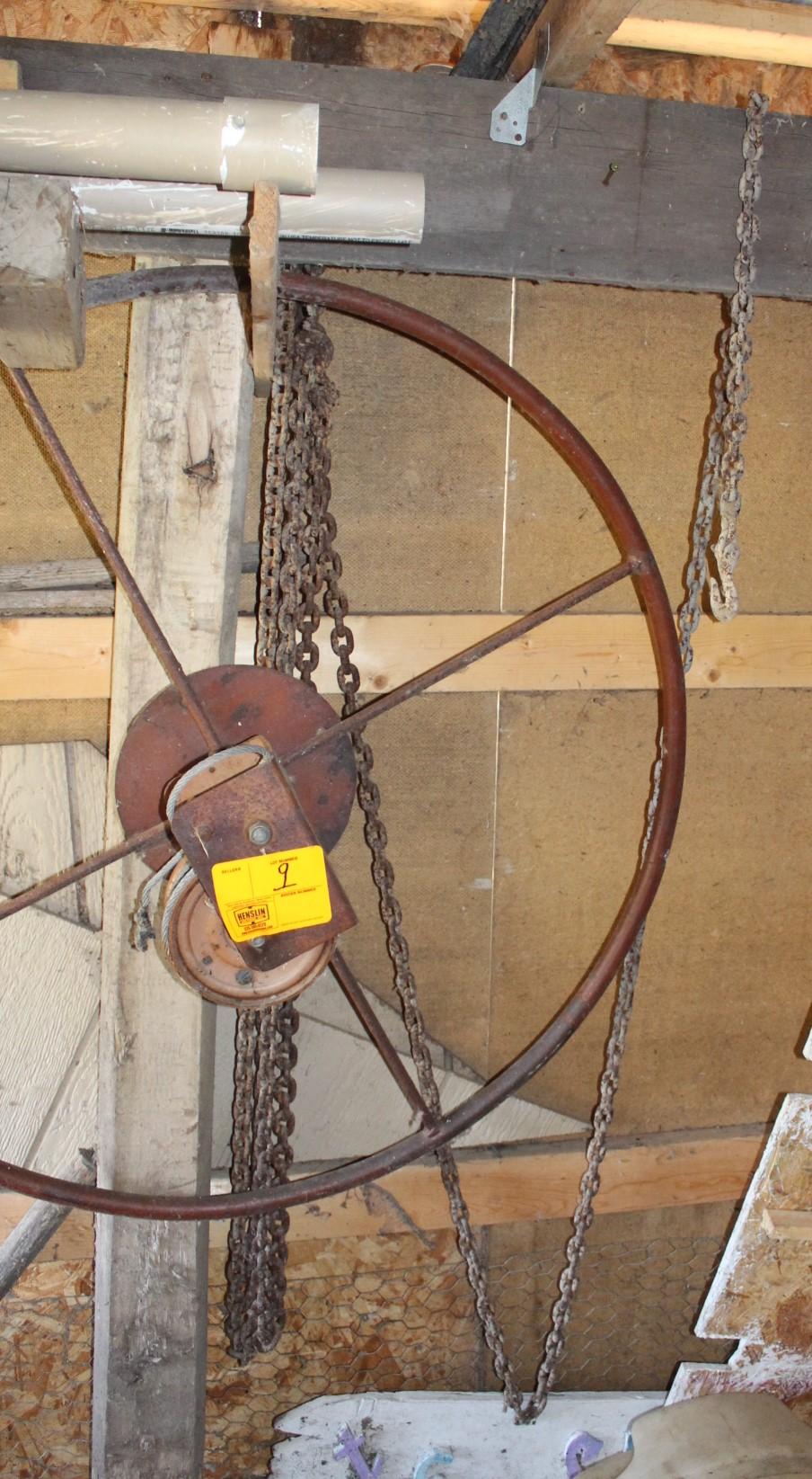 20 FT LOG CHAIN & BOAT LIFT WINCH WHEEL