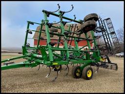 2011 John Deere 2210 30.5' Field Cultivator with Rolling Baskets, 2 Bar Coil Tine Harrow,