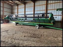 1996 25' Unverferth HT-25 Header Transport Trailer, Flex Bar Support, Lights, Tires: 20.5 x 8.0-10