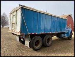 1975 Chevy C-65 Tandem Axle Twin Screw Truck, 5&4 Spd, 427 Gas Eng., Roll Tarp, 20' Steel Box /Hoist