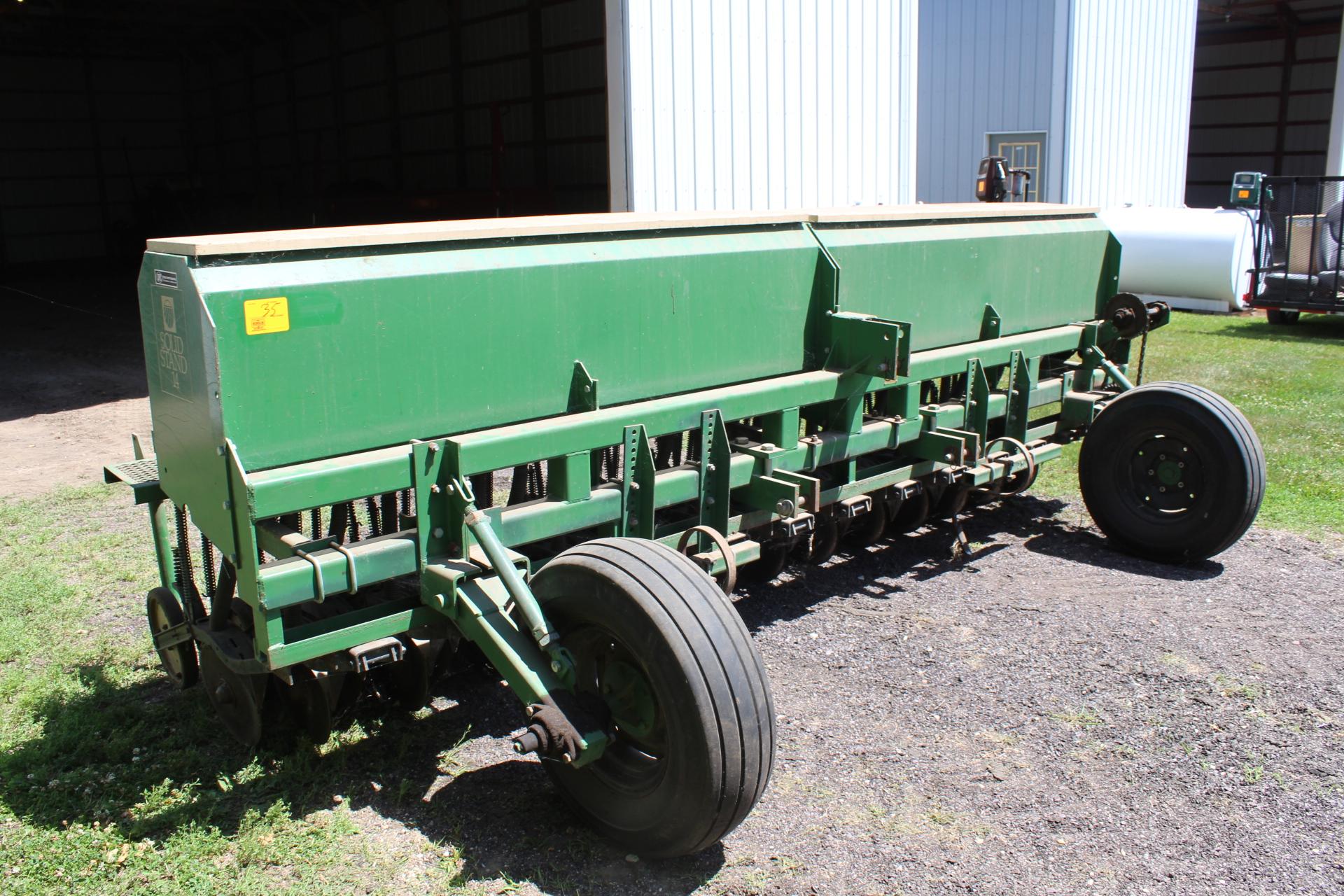 Great Plains Solid Stand 14 Press Drill, Mounted, (2) Front Gauge Wheels,