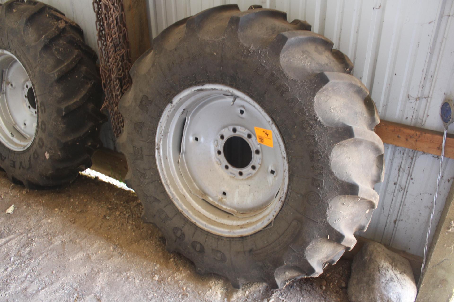 (2) 14.9-24 Tractor Tires on 8 Bolt Rims