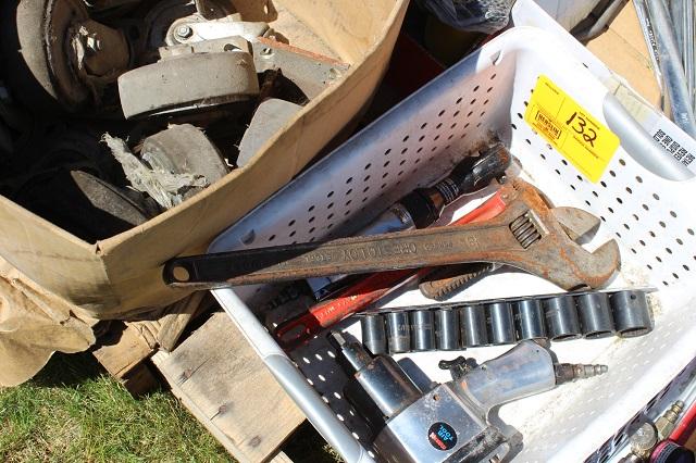 18” Crescent Wrench, Sockets, (1) Box