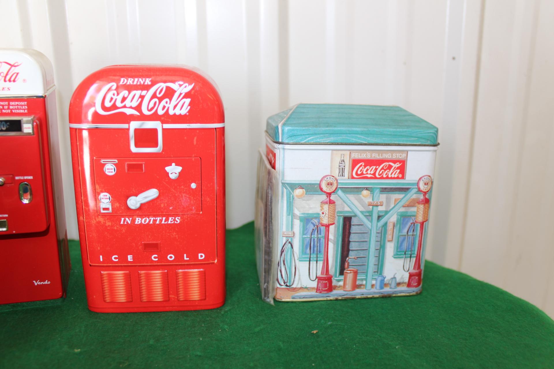 (14) Coca Cola memorabilia pieces, mug, truck, clock,