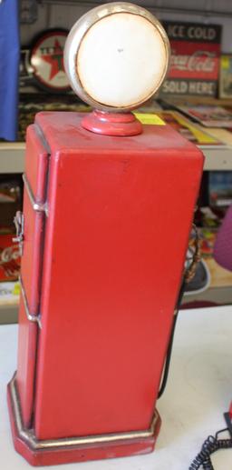 Wood gas pump CD holder, Plastic gas pump telephone