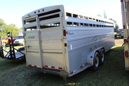 *** 2008 Titan 5th Wheel Livestock Trailer Tandem Axle, 7000# Axles, Steel, 83"x24'