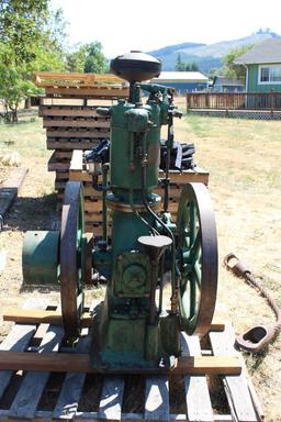 The Root & Van Dervoort 4HP Vertical Gas Engine, Mfg by Deere and Webber, Older Restoration