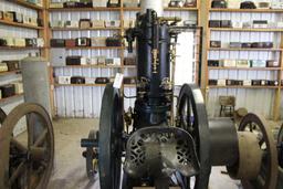 1902 Fairbanks Morse 12HP Type T Vertical Gas Engine, Fully Restored on Steel Wheeled Truck