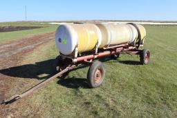 3 SADDLE TANKS, (2) 150 (1) 200 WATER TRAILER ON GEAR