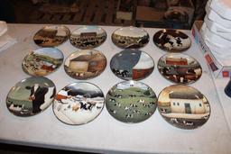 (12) Franklin Mint American Folk Art Collection plates, all different numbers