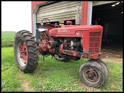 1950 Farmall M, NF, Near New 13.6-38 Rears, Rear Wheel Weights, Live Hyd, 1 Hyd, PTO, Belt Pulley,