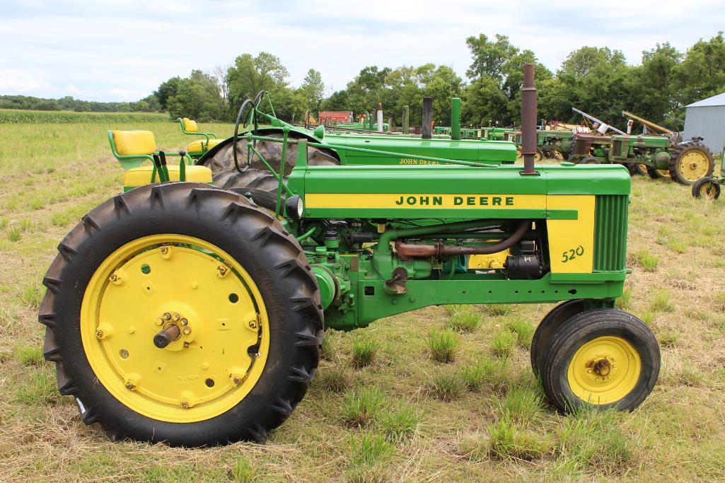 1957 JD 520, NF, 12.4-36 Rears, 1 new, PowrTrol, PTO, Rockshaft, recent restoration, SN5207871