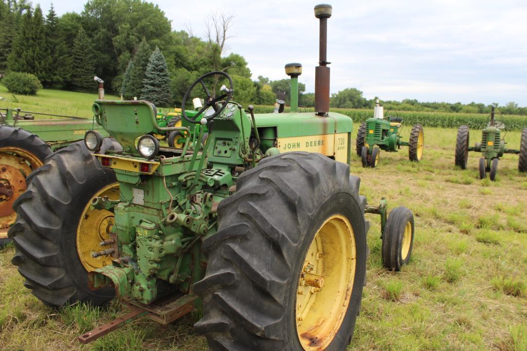 1959 JD 730 Diesel, Pony Motor, WF, Rockshaft, PowrTrol, PTO, 18.4-30 Rears, Power Steering, new