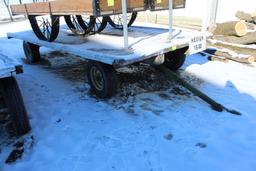 8' X 16' FLAT RACK ON JOHN DEERE RUNNING GEAR