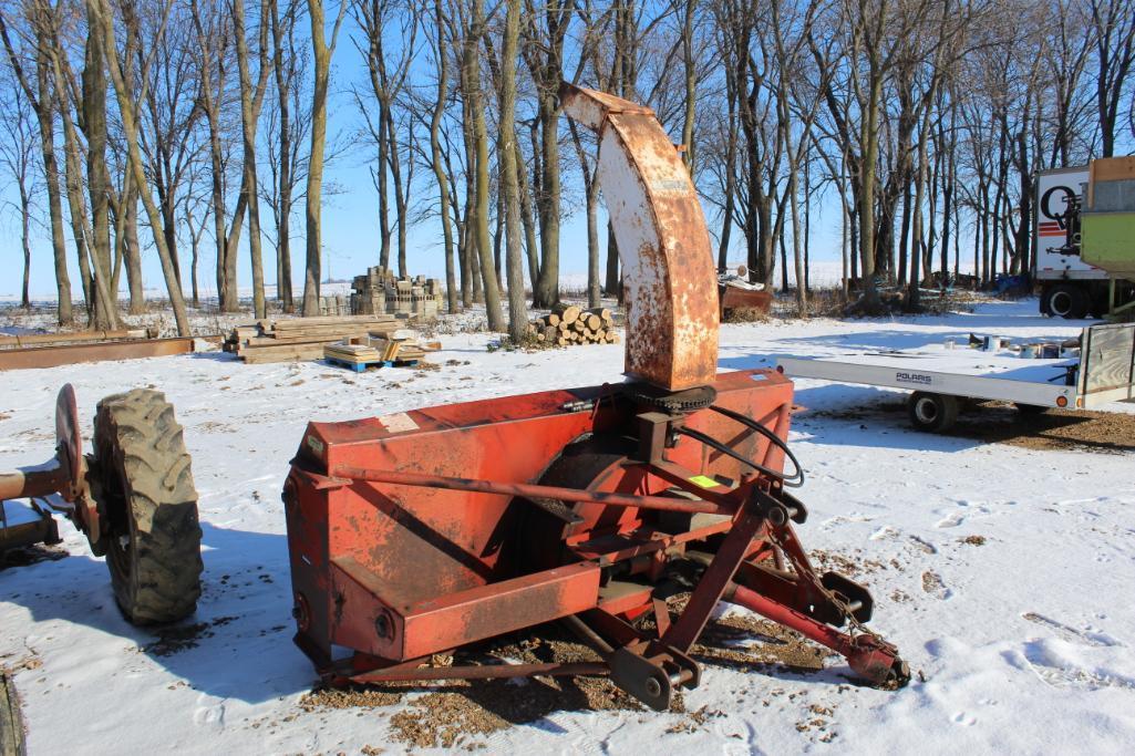 8' SCHWEISS DOUBLE AUGER SNOWBLOWER, 3PT, 540 PTO, HYD SPOUT