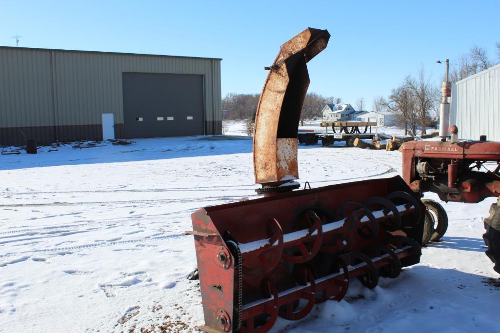 8' SCHWEISS DOUBLE AUGER SNOWBLOWER, 3PT, 540 PTO, HYD SPOUT