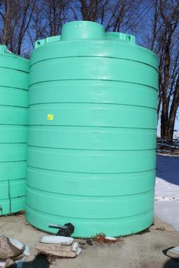 GREEN FERT APPROX 3000 GALLON POLY TANK, 3" PLUMBING