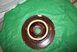 APPROX. 7-1/2" BUTTER CHURN LID, HAS CHIPS