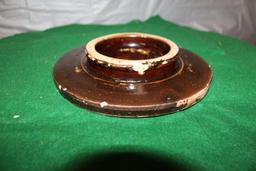 APPROX. 7-1/2" BUTTER CHURN LID, HAS CHIPS