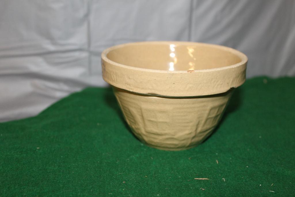 APPROX. 5" CROCK MIXING BOWL, USA MARKED ON BOTTOM