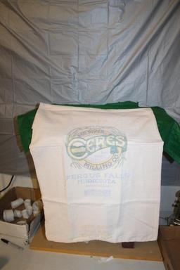 (2) FLOUR SACKS, CERES RED RIVER MILLING FERGUS FALLS MN, AND PURINA CHOWDER