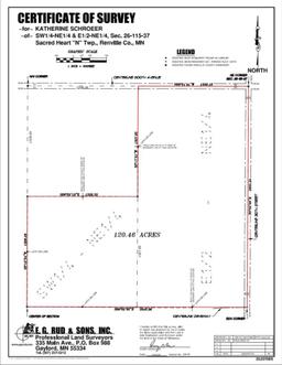 120.46 Acres of Renville County Farm Land located in Section 26, Sacred Heart Twp, Renville Co.