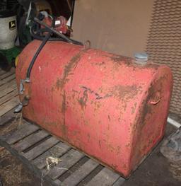 APPROX 125 GALLON DIESEL BARREL, 12 VOLT PUMP