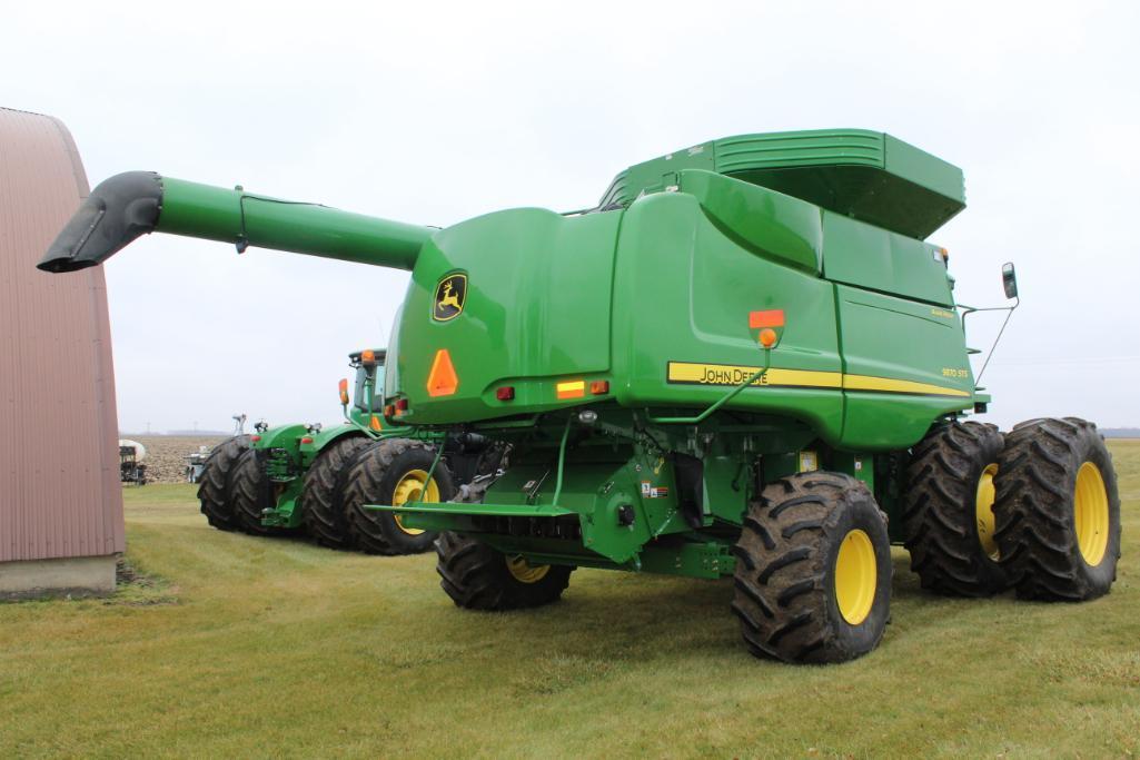 2011 JOHN DEERE 9870 STS COMBINE, AUTO TRAC, 2WD, PRO DRIVE, HARVEST SMART, DIFF LOCK,