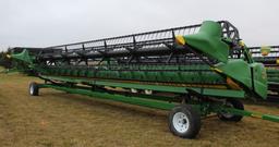 2012 JOHN DEERE 635F HYDRA FLEX, STUBBLE LIGHTS, SINGLE POINT HOOKUP, LO DAM, FORE/AFT,