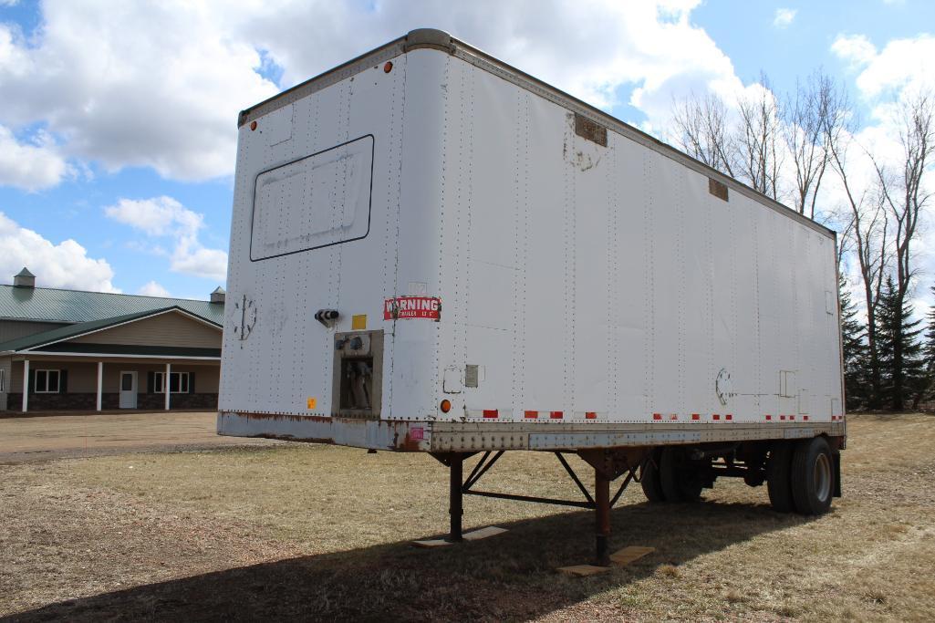 ***1988 Strick 28' Dry Van Trailer, Set Up As Water Tender Trailer, Single Axle