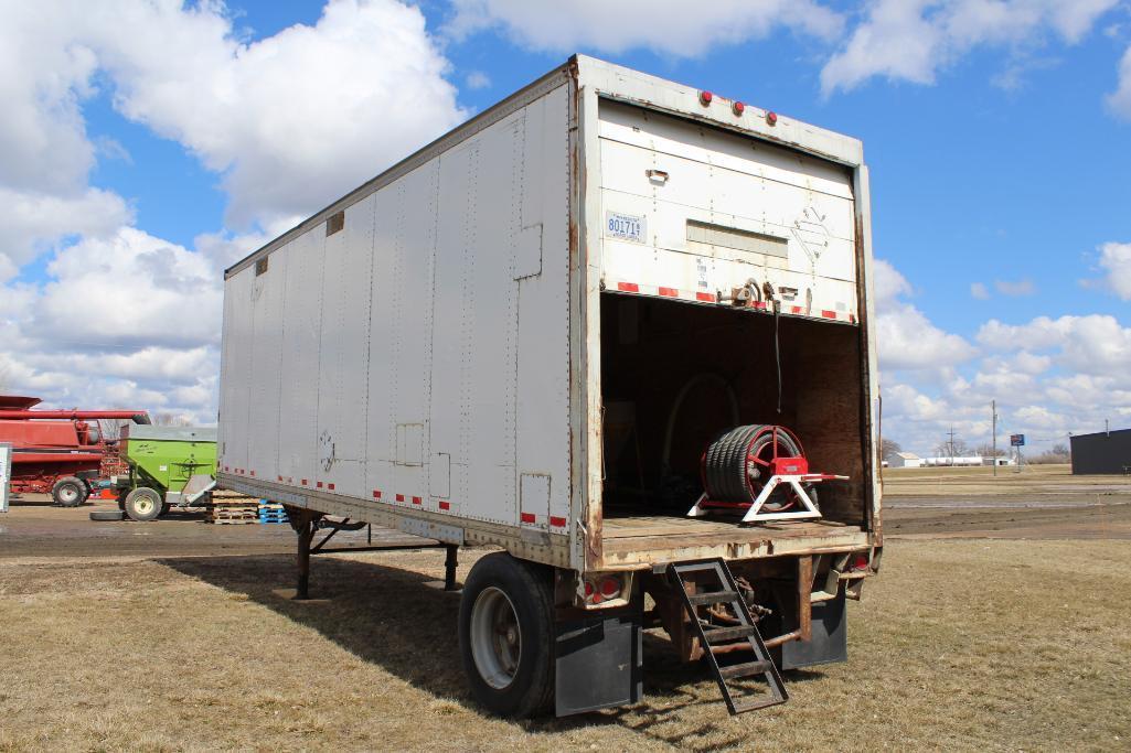 ***1988 Strick 28' Dry Van Trailer, Set Up As Water Tender Trailer, Single Axle