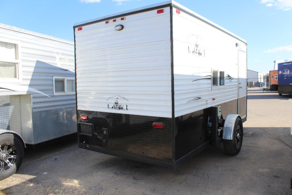 *** 2020 6.5'X14'V AMERICAN SURPLUS HONEY HOLE ICE CASTLE FISH HOUSE ON GS TRAILERS CRANK DOWN