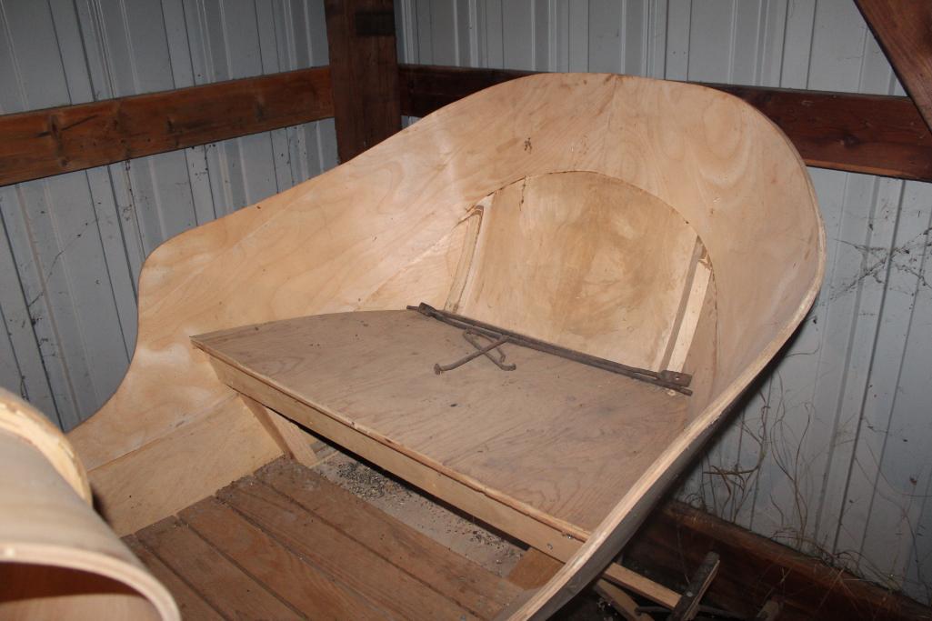 SLEIGH MADE BY ART MEHR ALBANY CUTTER SLEIGH, NOT PAINTED OR UPHOLSTERED